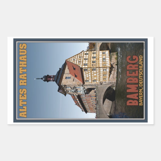 Bamberg - Altes Rathaus Portrait Rectangular Sticker (Front)