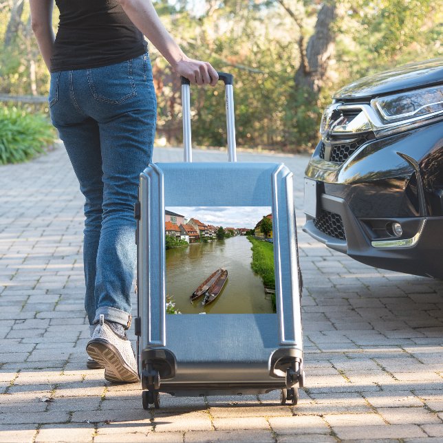 Bamberg Bavaria Regnitz River Painting Effect Art (Suitcase Insitu)