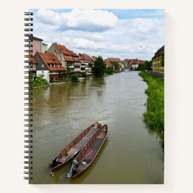 Bamberg Bavaria Regnitz River Painting Effect Art Notebook (Front)