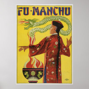 Bamberg ~ Fu Manchu Magician ~ Vintage Magic Act Poster