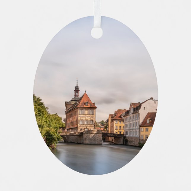 Bamberg Germany Photo Metal Tree Decoration (Front)