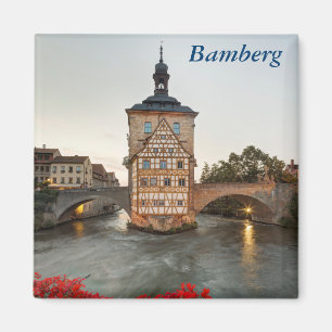 Bamberg Old Town Hall and Obere Bridge Magnet