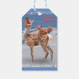 Bambi and Friends Christmas Gift Tag