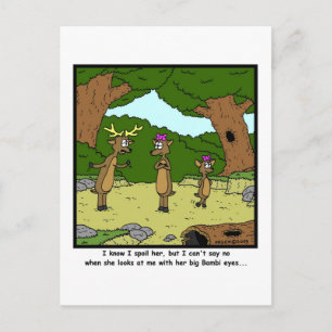 Bambi Eyes: Deer Cartoon Postcard