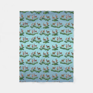 Bambi Meadow Fleece Blanket (Sky Blue Mix)