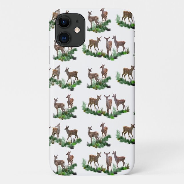 Bambi Meadow iPhone 11 Case (choose colour) (Back)