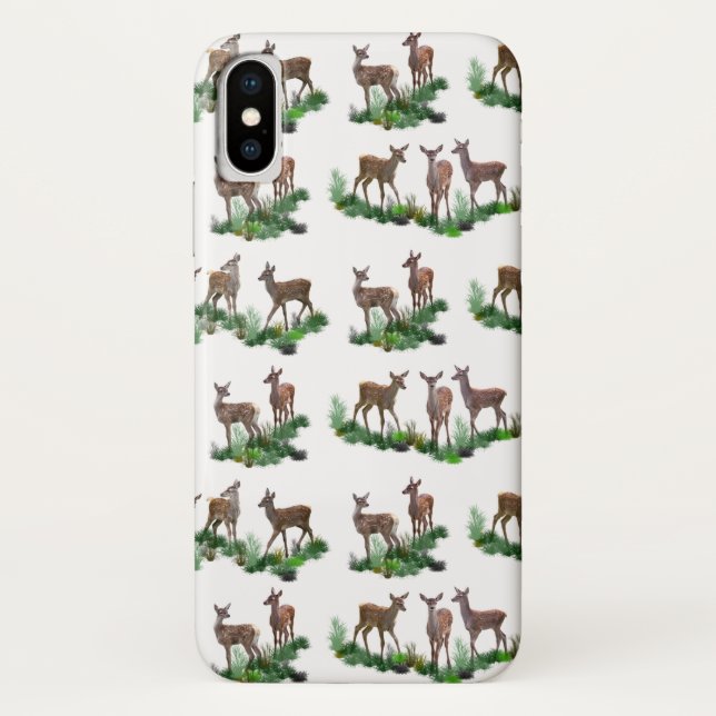 Bambi Meadow iPhone X Case (choose colour) (Back)