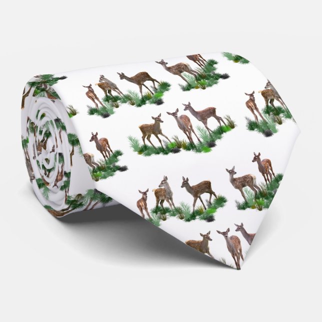 Bambi Meadow Tie (choose colour) (Rolled)