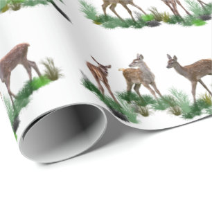 Bambi Meadow Wrapping Paper (choose colour)