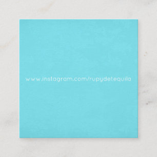 Bambi Retro Blue Square Business Card