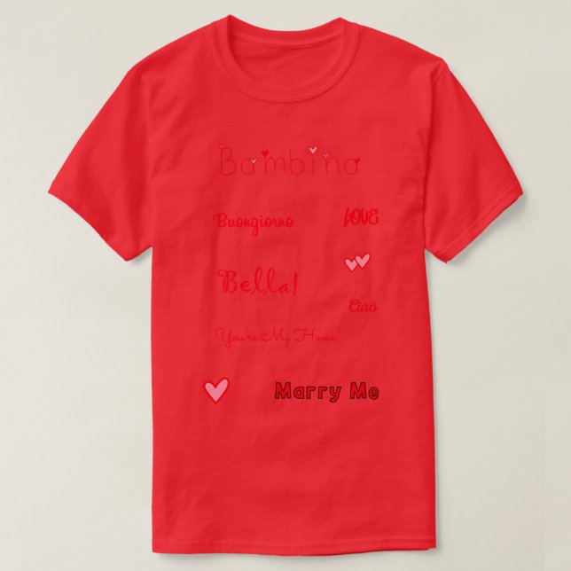 Bambina Love Quotes Set Pack T-Shirt (Design Front)