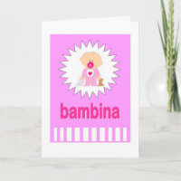 Bambina - New Baby Girl in Italian