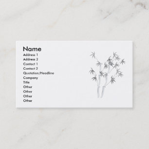 Bamboo-2, Name, Address 1, Address 2, Contact 1... Business Card