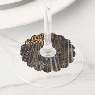 Bamboo 4 wine glass tag