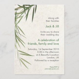 Bamboo 5x7 invitation