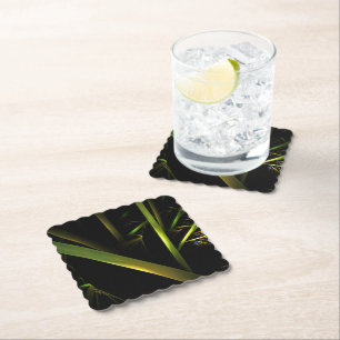 Bamboo Abstract Paper Coaster