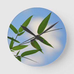 Bamboo and Blue Sky Clock