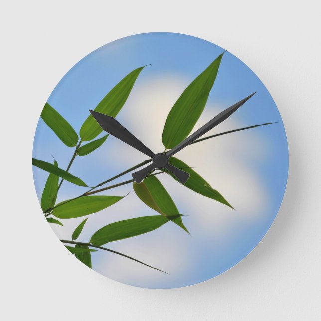 Bamboo and Blue Sky Clock (Front)