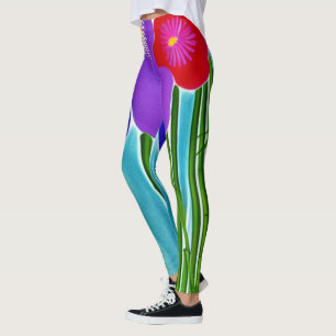 Bamboo and Hibiscus Leggings