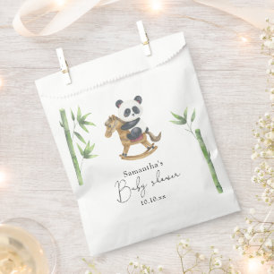 Bamboo and Panda Bear baby shower Favour Bags