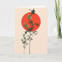 Bamboo and Red Sun Birthday