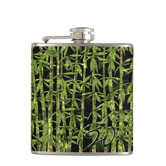 Bamboo Art 4 Hip Flask (Front)