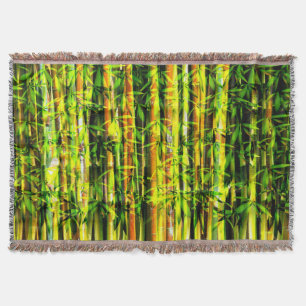 Bamboo Art 6 Throw Blanket