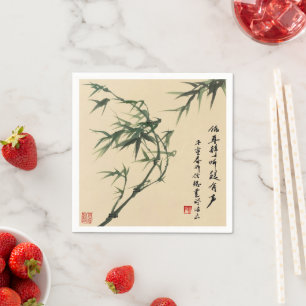 Bamboo Art Elegant Paper Party Napkin