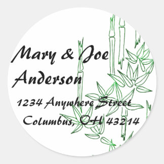 Bamboo Asian Themed Return Address Labels