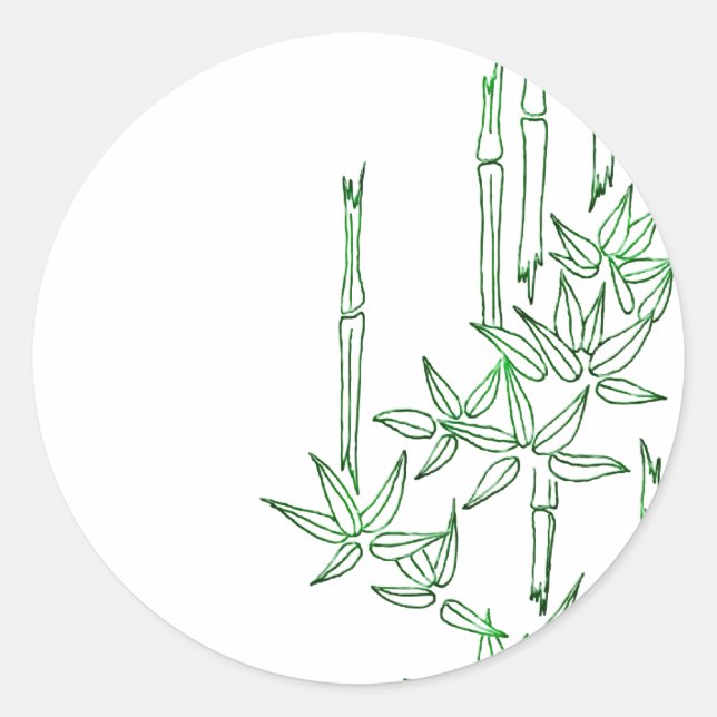 Bamboo Asian Themed Stickers (Front)