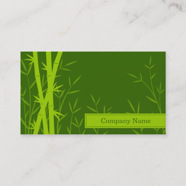 Bamboo background business card (Front)