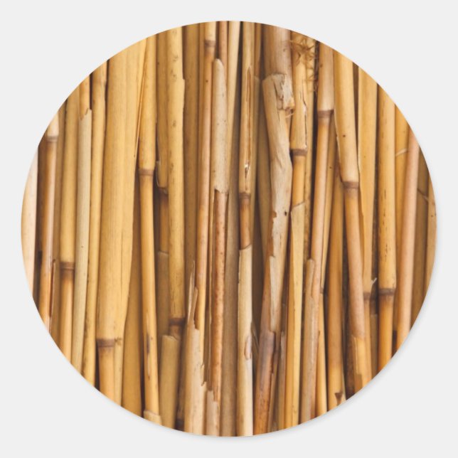 Bamboo background classic round sticker (Front)