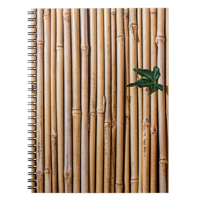Bamboo barrier screen fence notebook (Front)