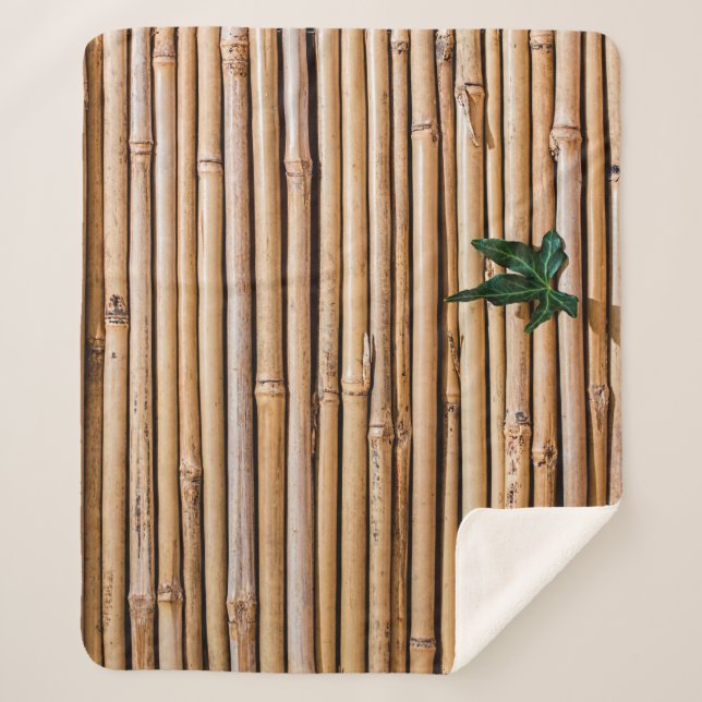 Bamboo barrier screen fence sherpa blanket (Front)