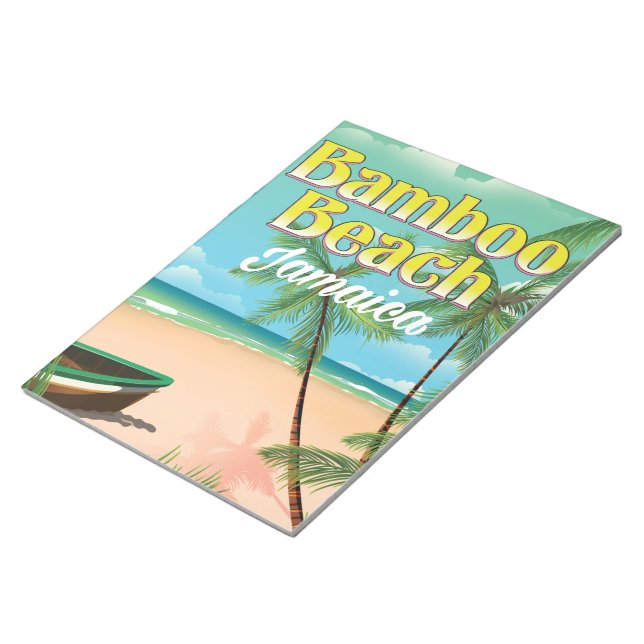 Bamboo Beach Jamaica Notepad (Angled)