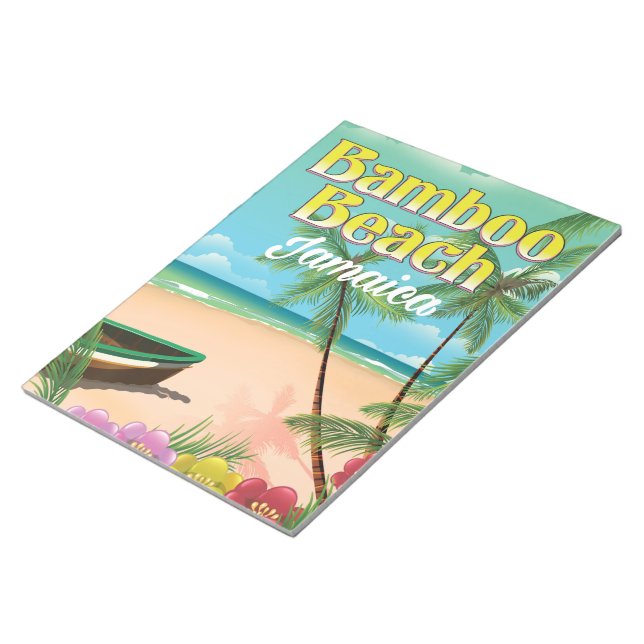 Bamboo Beach Jamaica Notepad (Angled)