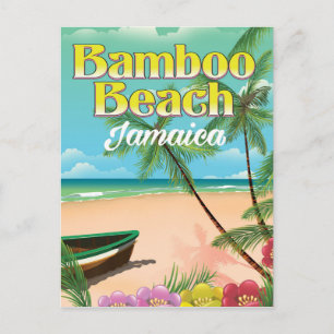 Bamboo Beach Jamaica Postcard