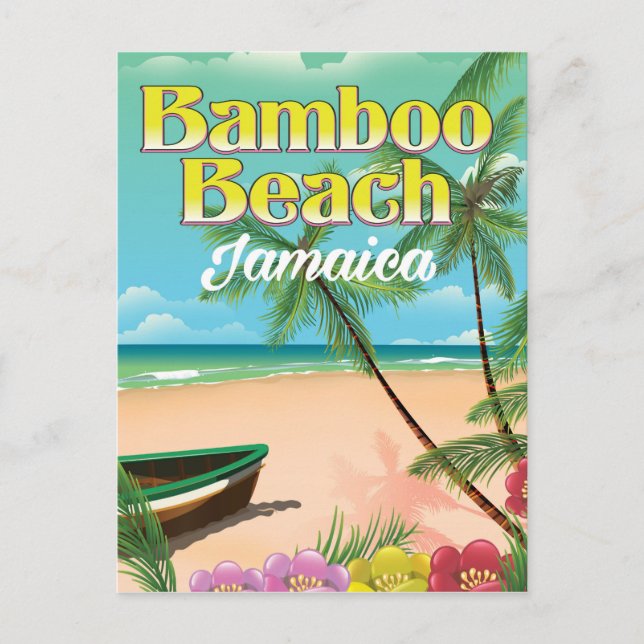 Bamboo Beach Jamaica Postcard (Front)