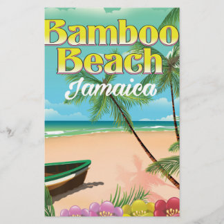Bamboo Beach Jamaica Stationery