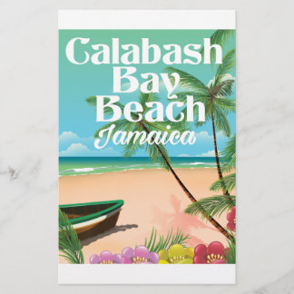 Bamboo Beach Jamaica Stationery
