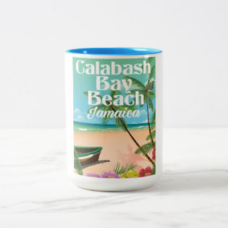Bamboo Beach Jamaica Two-Tone Coffee Mug