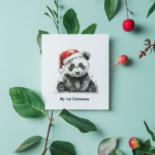 Bamboo Bear's First Christmas, custom Invitation