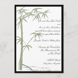 Bamboo Beauty Wedding Invitation