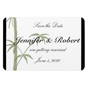 Bamboo Beauty Wedding Save the Date Magnet