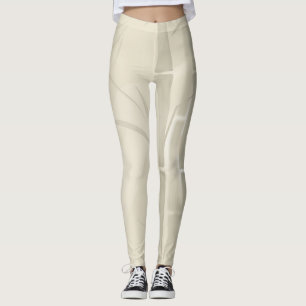 Bamboo, beige background leggings