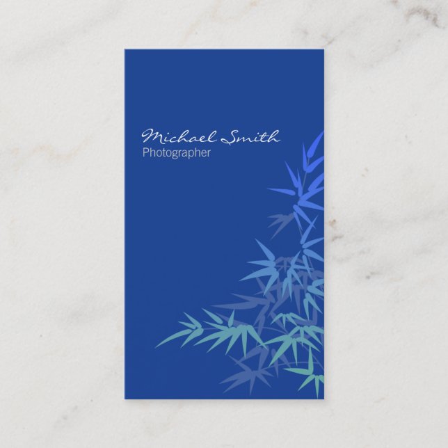 Bamboo Blue Business Card (Front)
