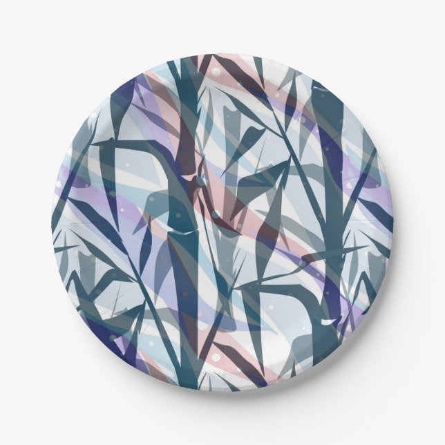 Bamboo branches. paper plate (Front)