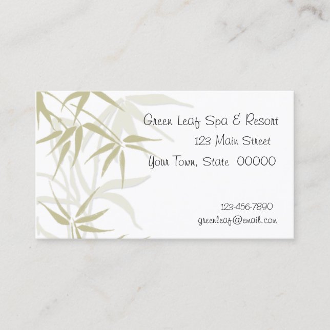 Bamboo Business Card (Front)