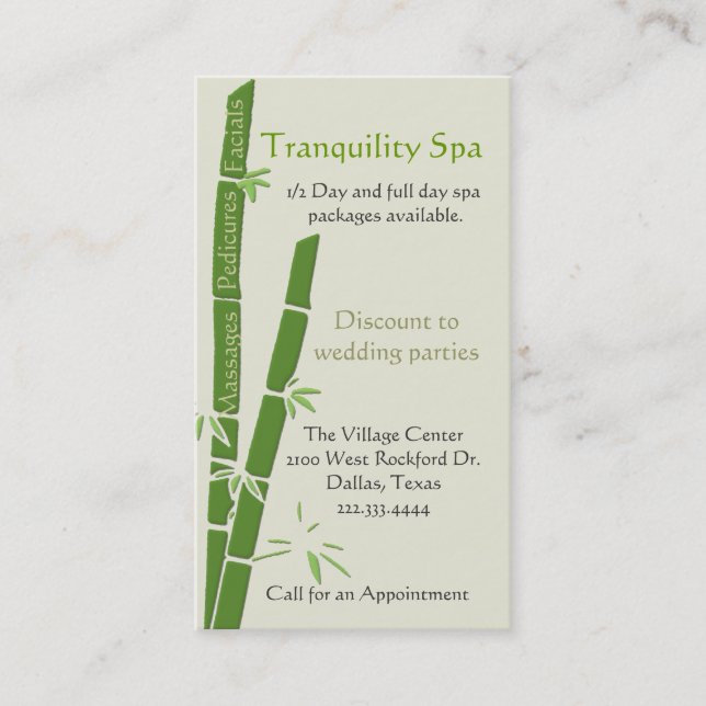 Bamboo Business Card (Front)