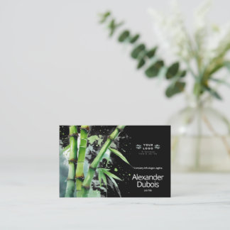 Bamboo business Card modern fresh natural nature  